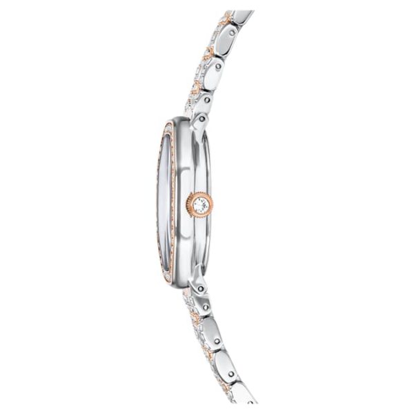 Dextera octagon watch Swiss Made, Metal bracelet, Silver tone, Rose gold-tone finish - Image 7