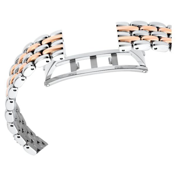 Dextera octagon watch Swiss Made, Metal bracelet, Silver tone, Rose gold-tone finish - Image 8