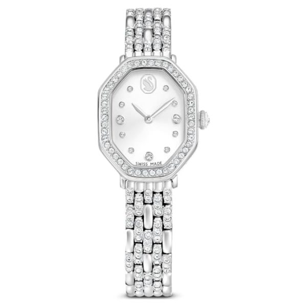 Dextera octagon watch Swiss Made, Metal bracelet, Silver tone, Stainless steel - Image 2