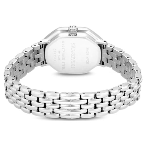 Dextera octagon watch Swiss Made, Metal bracelet, Silver tone, Stainless steel - Image 4