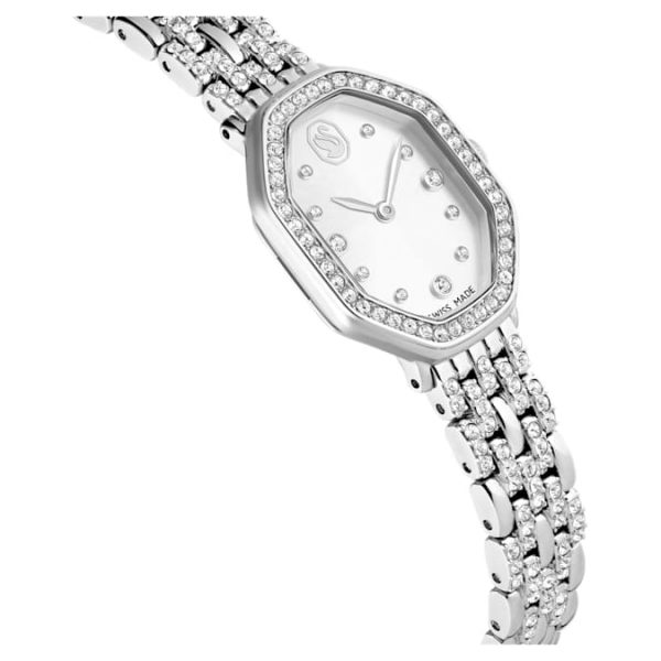 Dextera octagon watch Swiss Made, Metal bracelet, Silver tone, Stainless steel - Image 6