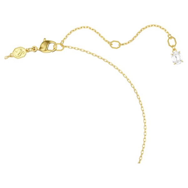Dextera pendant Interlocking loop, White, Gold-tone plated - Image 5