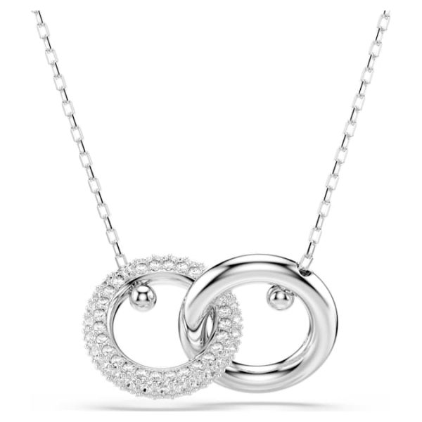 Dextera pendant Interlocking loop, White, Rhodium plated - Image 8