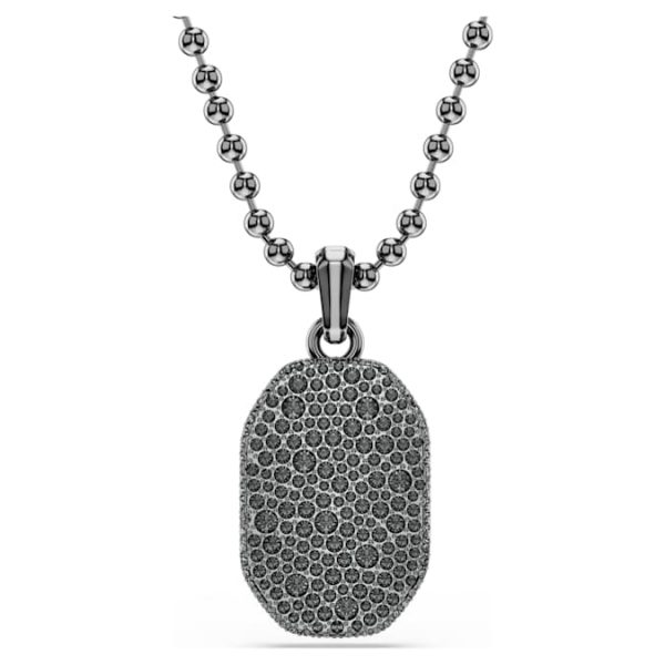 Dextera pendant Octagon shape, Round cut, Black, Ruthenium plated - Image 2