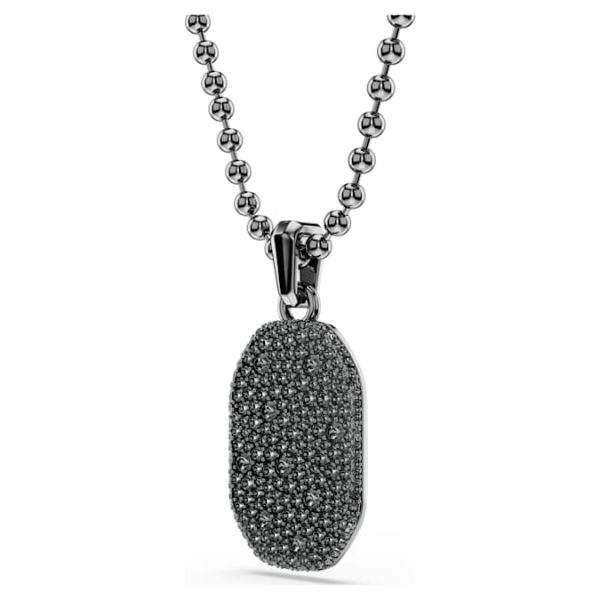 Dextera pendant Octagon shape, Round cut, Black, Ruthenium plated - Image 4