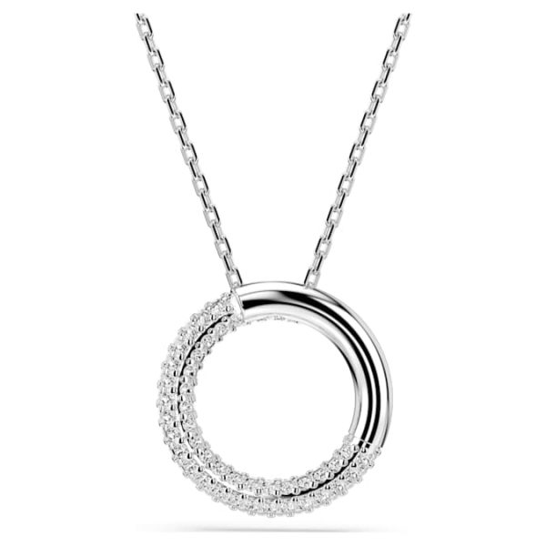 Dextera pendant Pavé, White, Rhodium plated - Image 5