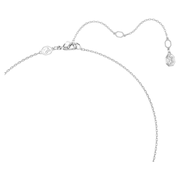Dextera pendant Pavé, White, Rhodium plated - Image 4