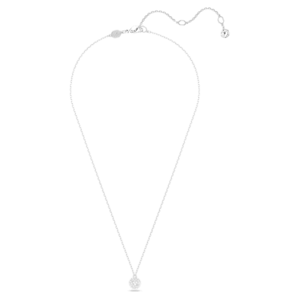 Dextera pendant Round cut, Sphere, White, Rhodium plated - Image 3