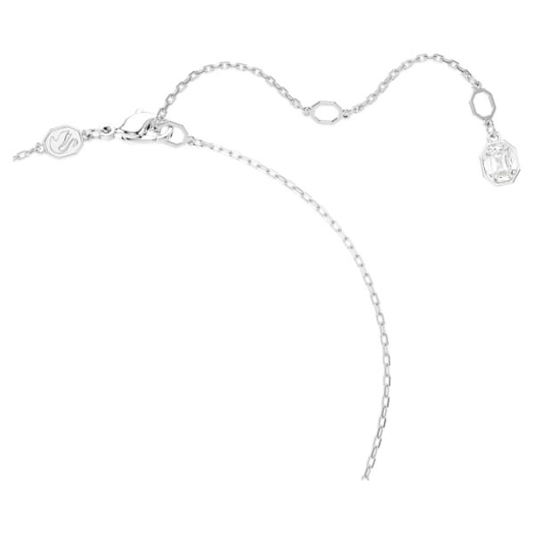 Dextera pendant Round cut, White, Rhodium plated - Image 5