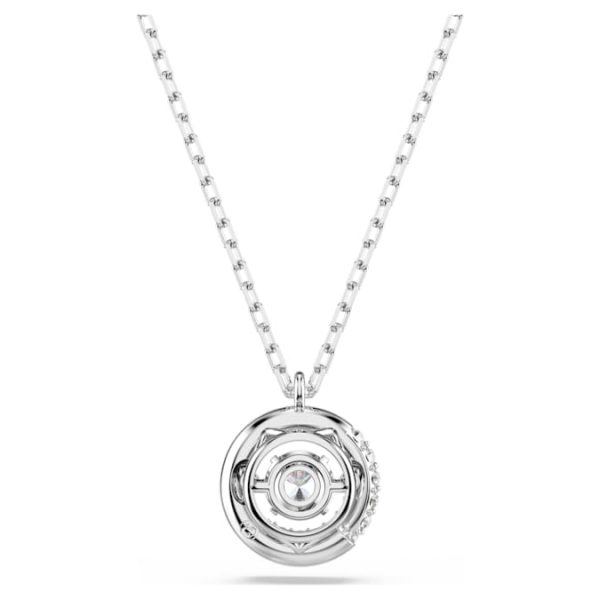 Dextera pendant Round cut, White, Rhodium plated - Image 6