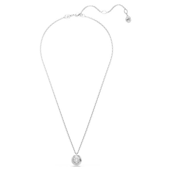 Dextera pendant Round cut, White, Rhodium plated - Image 3