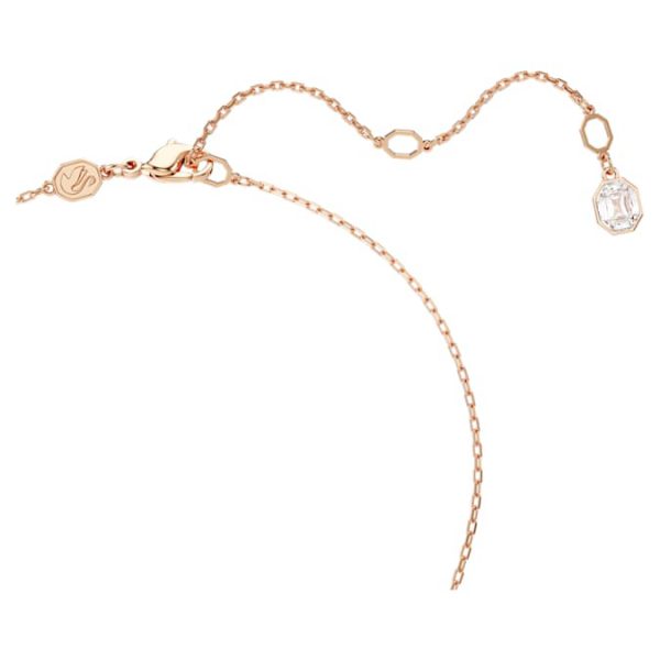 Dextera pendant Round cut, White, Rose gold-tone plated - Image 4