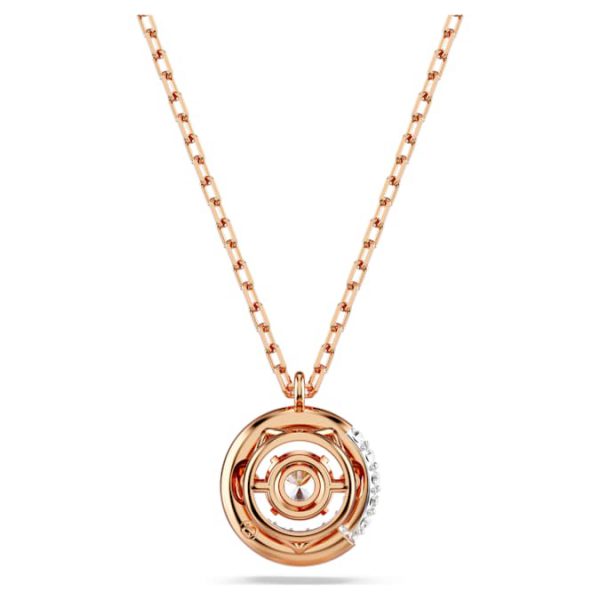 Dextera pendant Round cut, White, Rose gold-tone plated - Image 5