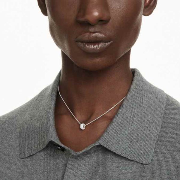 Dextera pendant White, Rhodium plated - Image 7