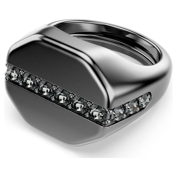 Dextera ring Octagon shape, Round cut, Black, Ruthenium plated - Image 7