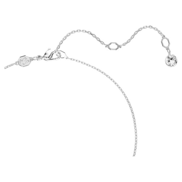 Dextera Y pendant Round cut, Sphere and cube, White, Rhodium plated - Image 4