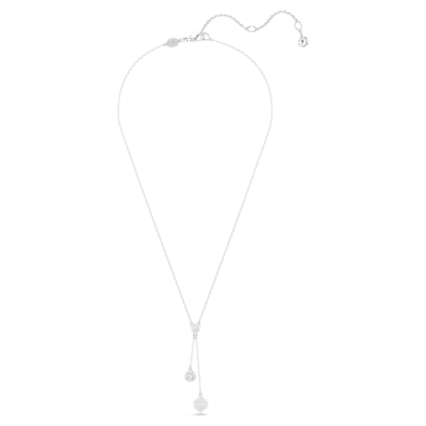 Dextera Y pendant Round cut, Sphere and cube, White, Rhodium plated - Image 3