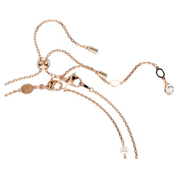 Dragon & Phoenix necklace Set (2), Crystal pearl, Dragon’s claw, White, Rose gold-tone plated - Image 3