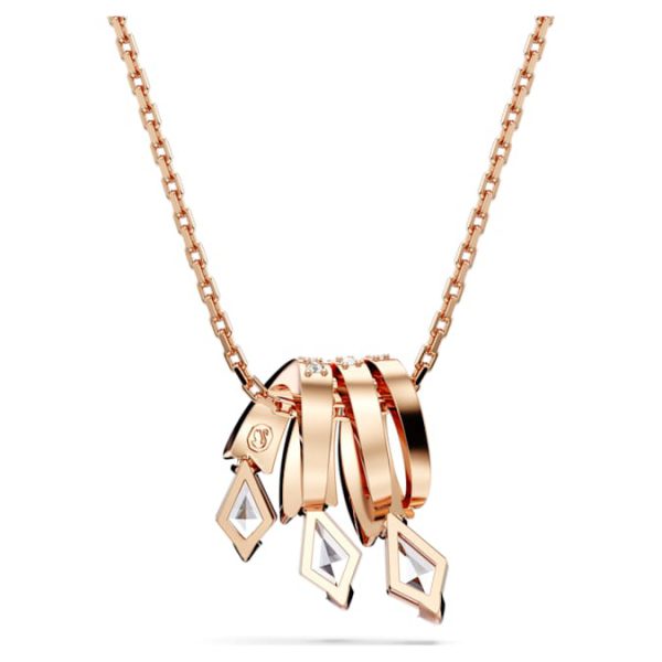 Dragon & Phoenix pendant Dragon’s claw, White, Rose gold-tone plated - Image 4
