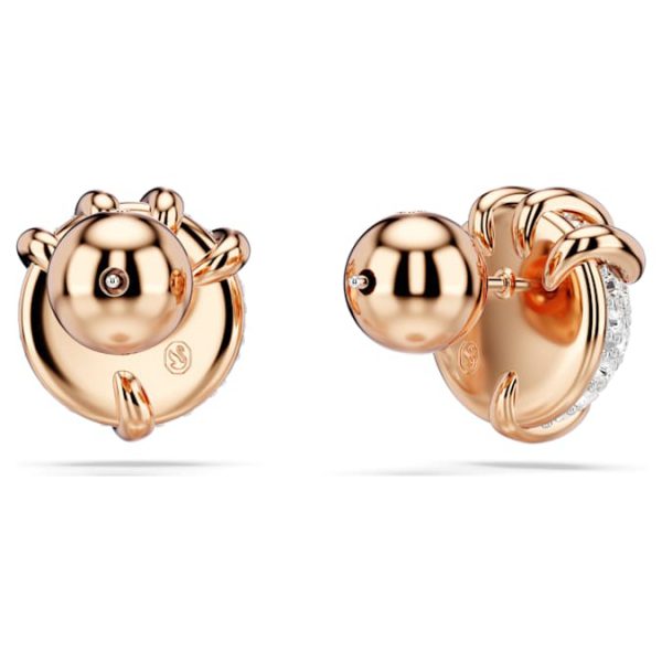 Dragon & Phoenix stud earrings Dragon’s claw, White, Rose gold-tone plated - Image 4