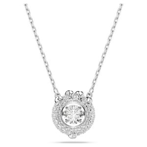 Dragon & Phoenix pendant Dragon’s claw, White, Rhodium plated