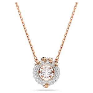 Dragon & Phoenix pendant Dragon’s claw, White, Rose gold-tone plated