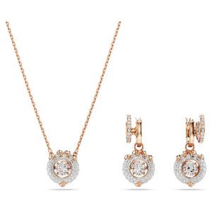 Dragon & Phoenix set Dragon’s claw, White, Rose gold-tone plated