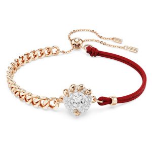 Dragon and Phoenix bracelet Dragon’s claw, Red, Mixed metal finish