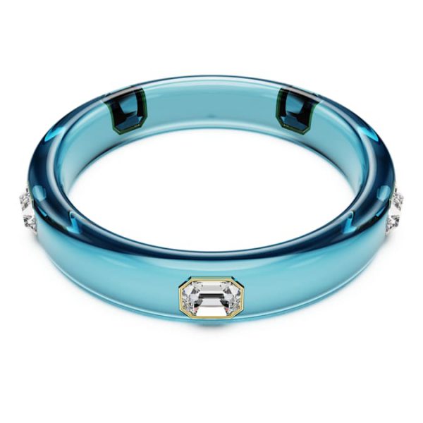 Dulcis bangle Octagon cut, Blue, Gold-tone plated - Image 2