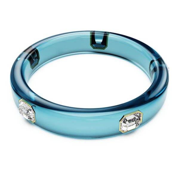 Dulcis bangle Octagon cut, Blue, Gold-tone plated - Image 3