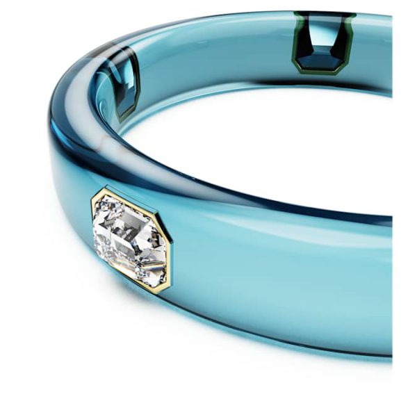 Dulcis bangle Octagon cut, Blue, Gold-tone plated - Image 5