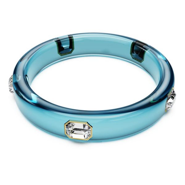 Dulcis bangle Octagon cut, Blue, Gold-tone plated - Image 6