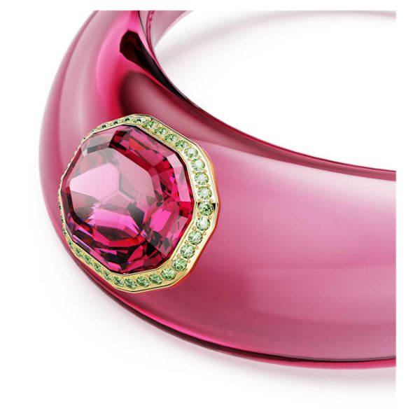 Dulcis choker Octagon cut, Pavé, Pink, Gold-tone plated - Image 4