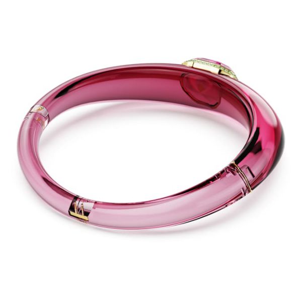 Dulcis choker Octagon cut, Pavé, Pink, Gold-tone plated - Image 6