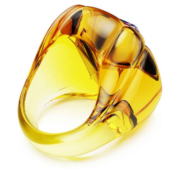 Dulcis cocktail ring Cushion cut, Pavé, Yellow - Image 5