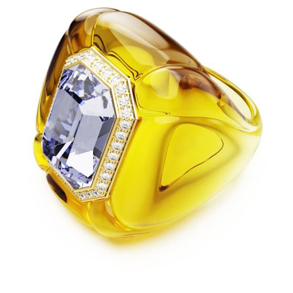 Dulcis cocktail ring Cushion cut, Pavé, Yellow - Image 6