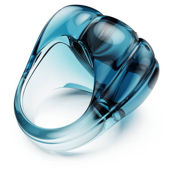 Dulcis cocktail ring Heart cut, Pavé, Heart, Blue - Image 5
