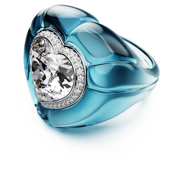 Dulcis cocktail ring Heart cut, Pavé, Heart, Blue - Image 6