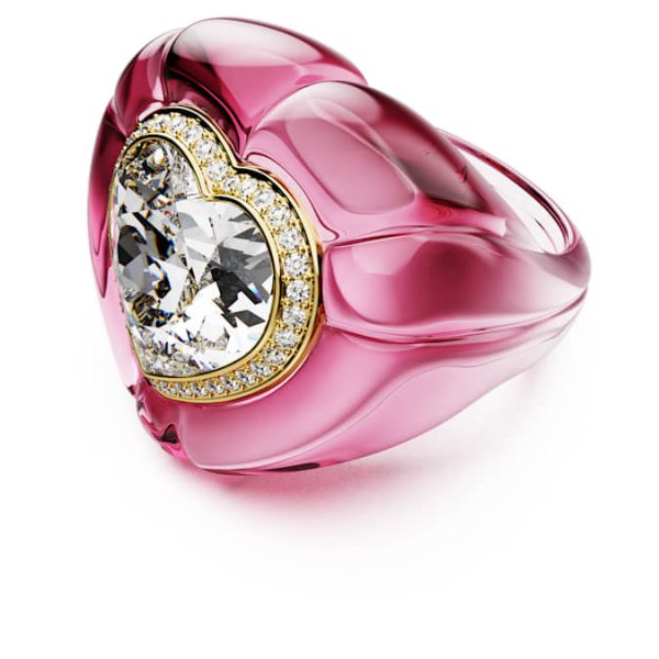 Dulcis cocktail ring Heart cut, Pavé, Heart, Pink - Image 2