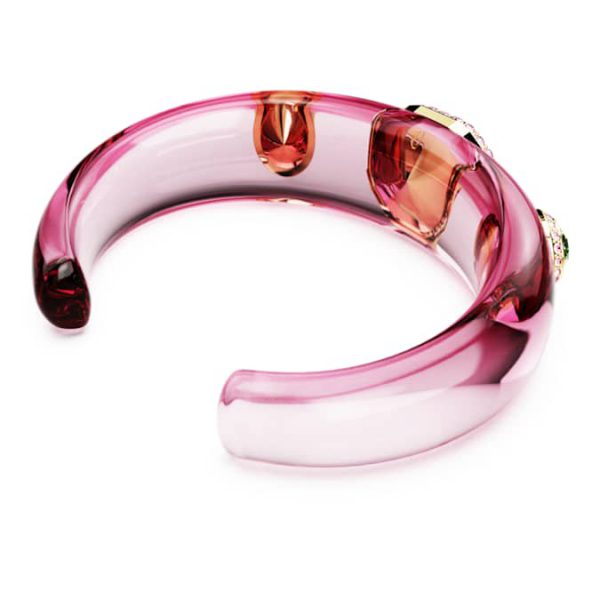 Dulcis cuff Mixed cuts, Multicolored, Gold-tone plated - Image 6