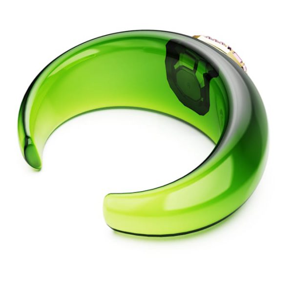 Dulcis cuff Octagon cut, Green, Gold-tone plated - Image 6