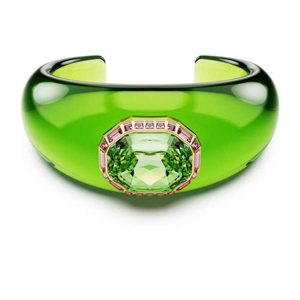 Dulcis cuff Octagon cut, Green, Gold-tone plated - Image 8