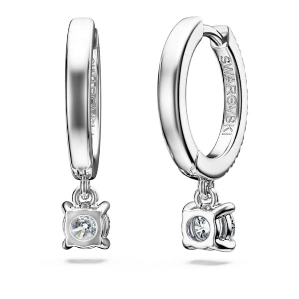 Eternity drop earrings Lab-grown diamonds 0.7 ct tw, Round shape, 14K white gold - Image 5