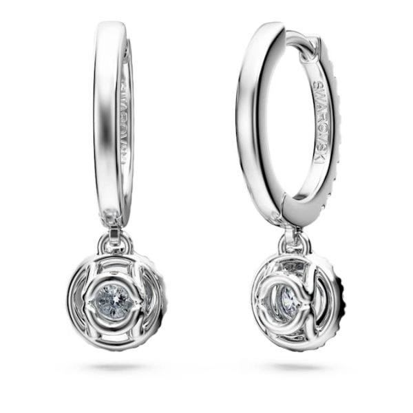 Eternity drop earrings Lab-grown diamonds 1.1 ct tw, Round shape, 14K white gold - Image 5