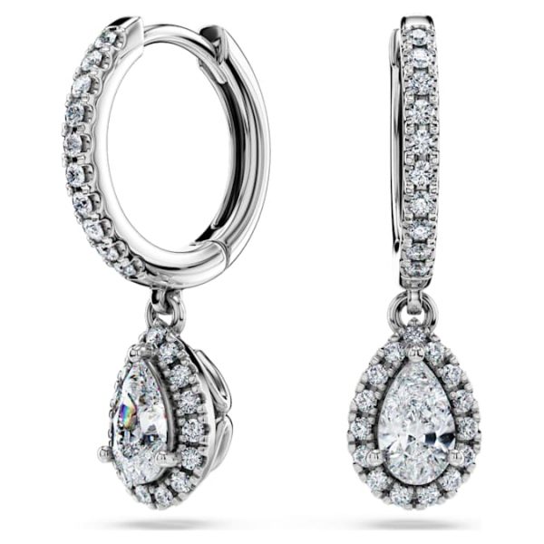 Eternity drop earrings Lab-grown diamonds 1.25 ct tw, Mixed shapes, 14K white gold - Image 7