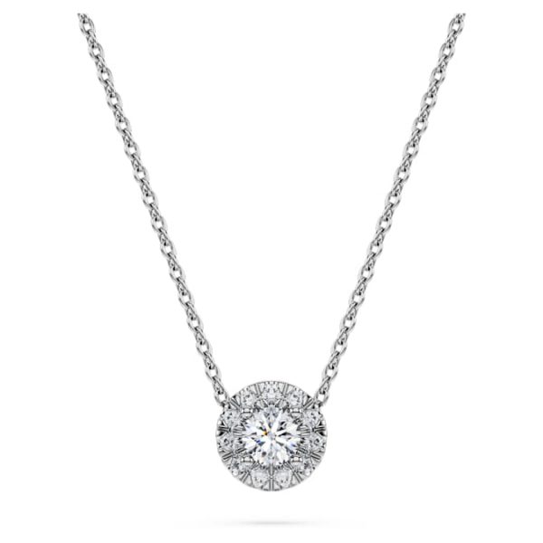 Eternity halo solitaire pendant Lab-grown diamonds 0.23 ct tw, Round shape, Sterling silver - Image 2