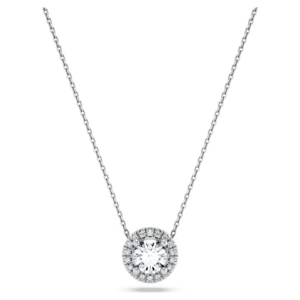 Eternity halo solitaire pendant Lab-grown diamonds 0.59 ct tw, Round shape, 14K white gold - Image 7
