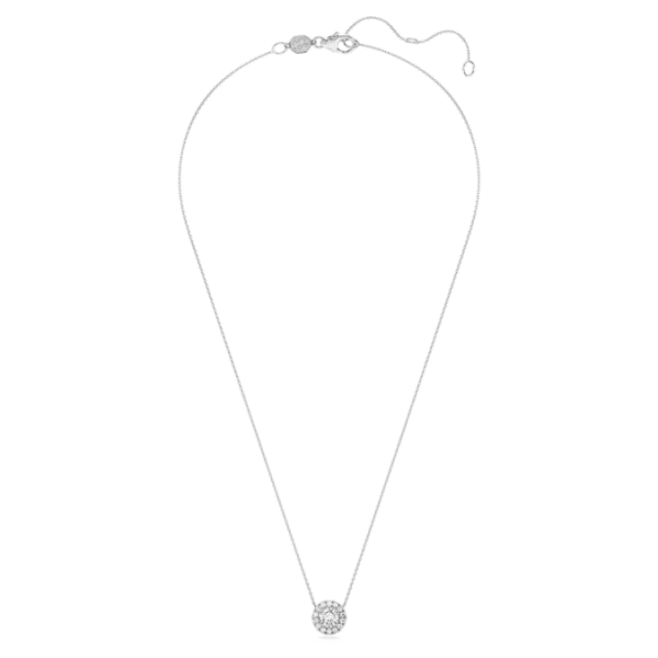 Eternity halo solitaire pendant Lab-grown diamonds 1 ct tw, Round shape, 14K white gold - Image 3