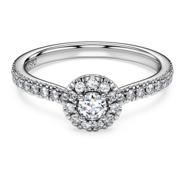 Eternity halo solitaire ring Lab-grown diamonds 0.45 ct tw, Round shape, Sterling silver - Image 2