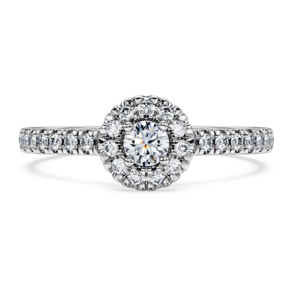 Eternity halo solitaire ring Lab-grown diamonds 0.45 ct tw, Round shape, Sterling silver - Image 3